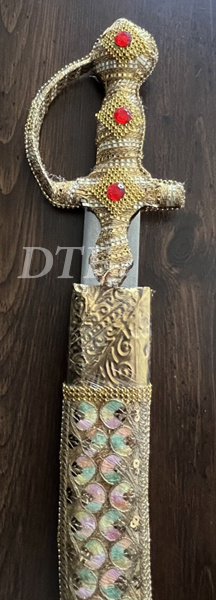 Decorated Wedding sword Pastel Colour Wide Blade